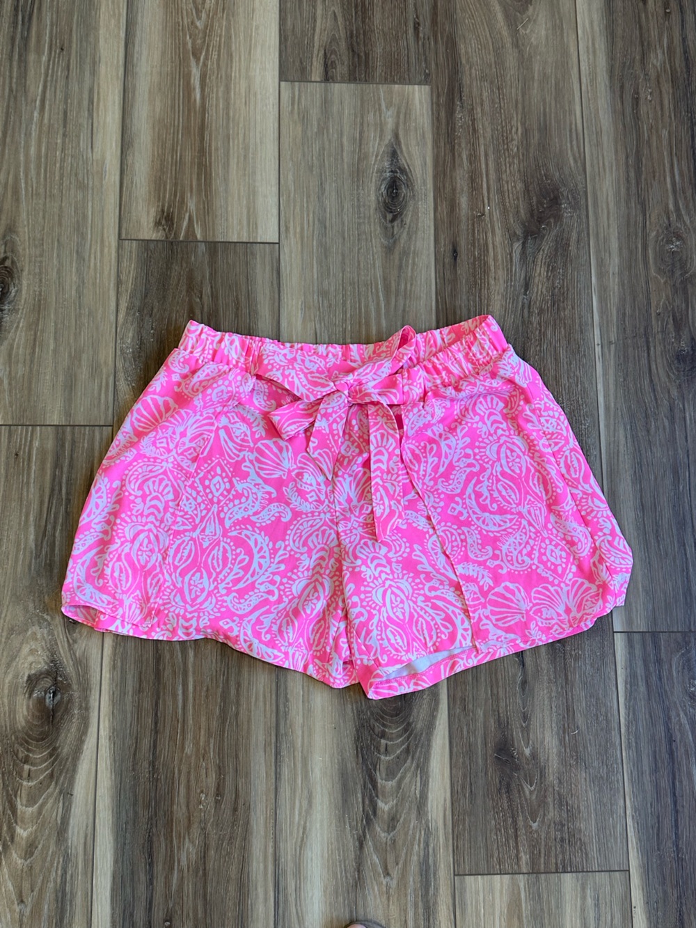 Lilly Pulitzer Mylee Tie Front Shorts Havana Pink Size 6 - Picture 2 of 8